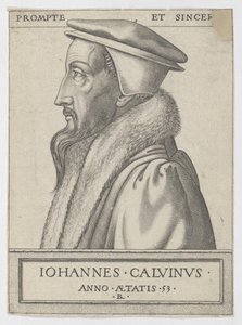 Jean Calvin elli üç yaşında by Rene Boyvin